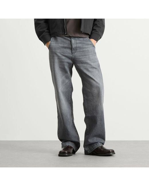 mfpen Gray Straight Cut Jeans for men