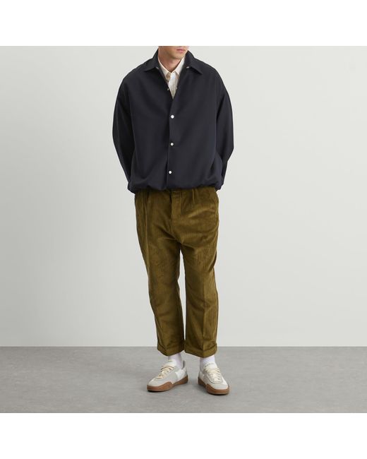 Ami Paris Corduroy Velvet Carrot Pants in Green for Men | Lyst