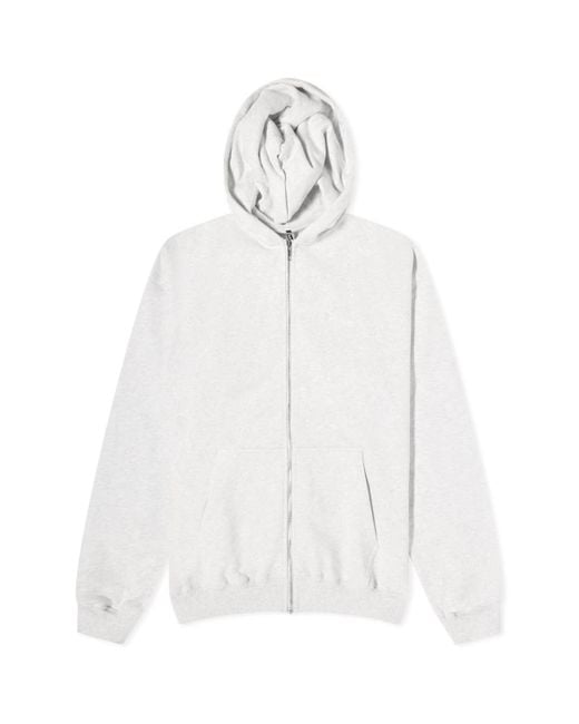 ADANOLA White Oversized Full Zip Hoodie