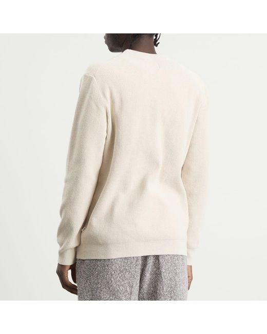 NN07 White Danny Soft Crew Neck Sweater for men