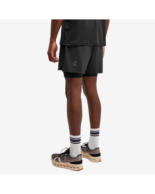 On Shoes Black Pace Shorts for men