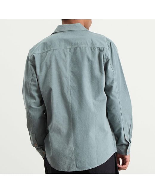 Folk Blue Direction Babycord Shirt for men