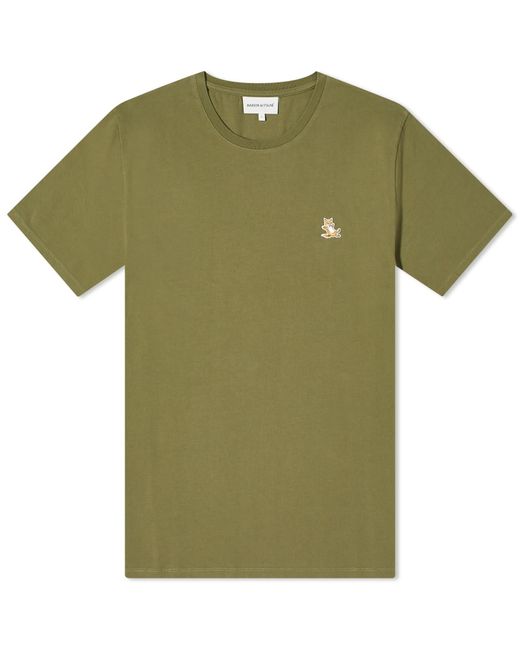 Maison Kitsuné Green Chillax Fox Patch Regular T-Shirt for men