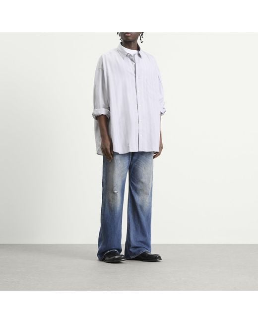 Acne Blue 2021 Trafalgar Wide Leg Jeans for men