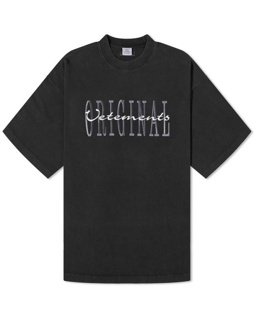 Vetements Black Original Logo T-Shirt for men