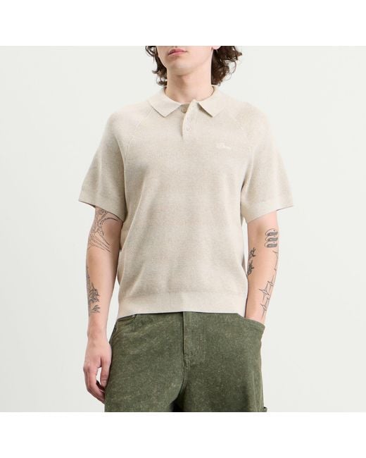 Dime Natural Cable Knit Polo for men