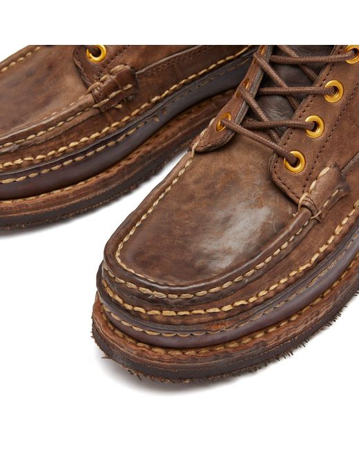 Visvim Brown Grizzly Camper Hi-Folk for men
