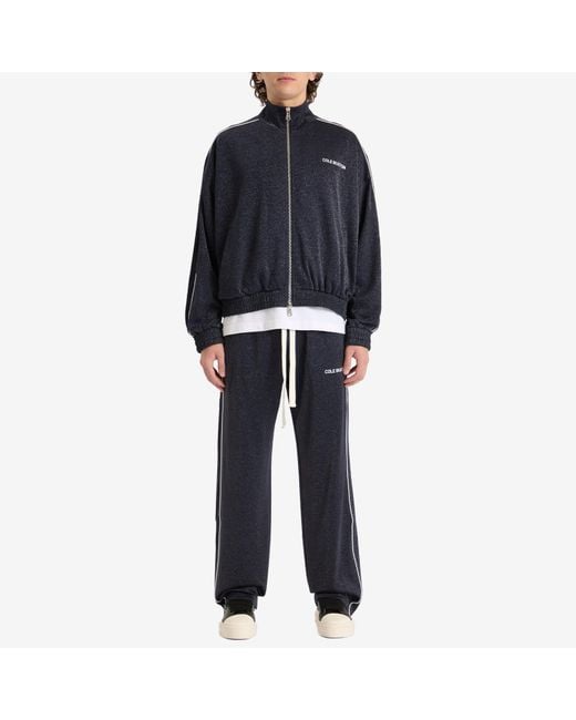 Cole Buxton Blue Glitter Piped Track Pant for men