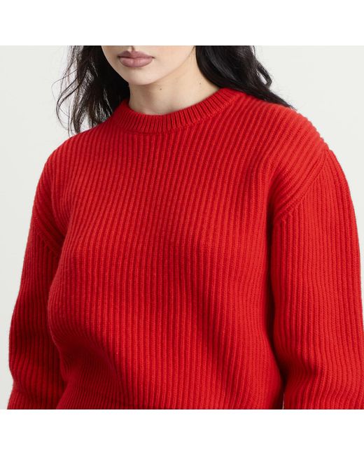 Jil Sander Red Long Sleeve Jumper