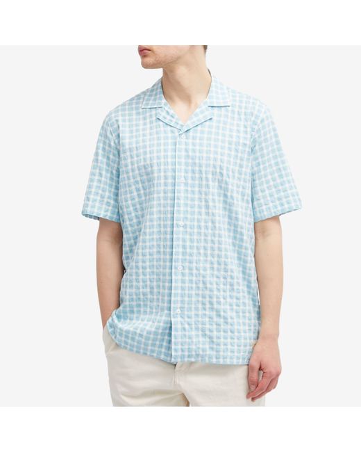 Armor Lux Blue Check Vacation Shirt for men