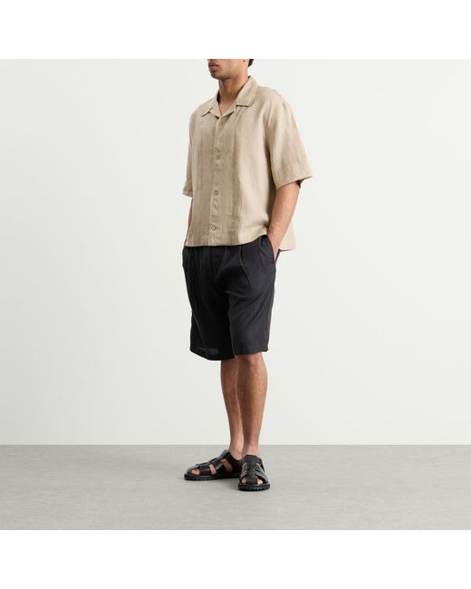 Studio Nicholson Natural Oryn Short Sleeve Shirt for men