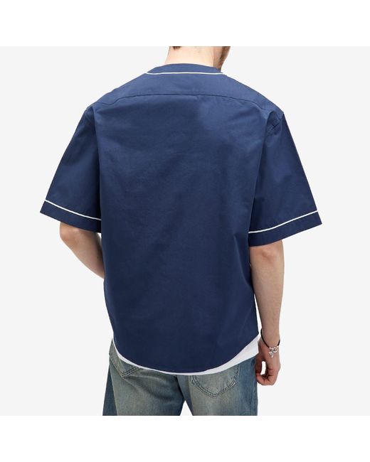 KENZO Blue Baseball Shirt for men