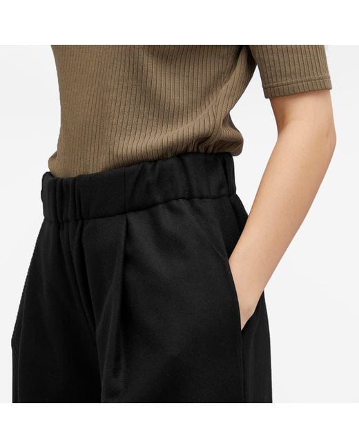 Rohe Black Rohe Elasticated Wide Leg Trousers