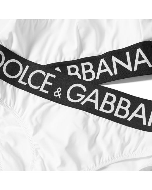 Dolce & Gabbana White Logo Band Bikini