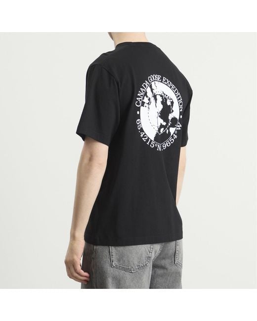 Canada Goose Black Novo T-Shirt With Back Graphic for men