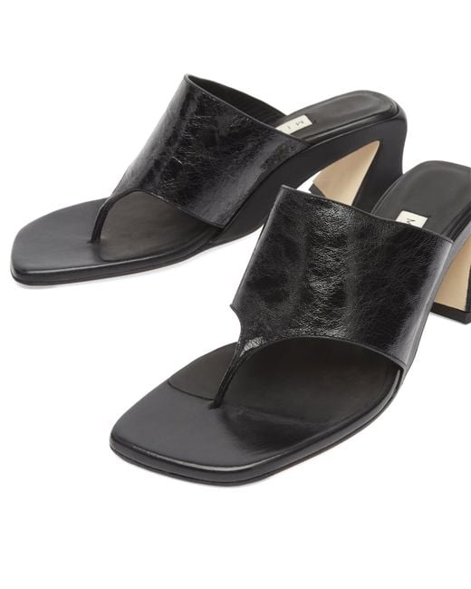 Miista Black Ernie Thonge Sandals