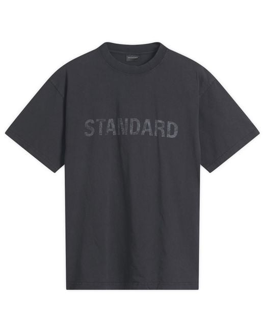 Balenciaga Black Standard' Print T-Shirt for men