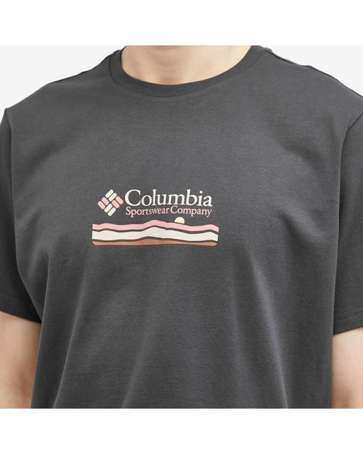 Columbia Black Explorers Canyon Herritage Back Graphic T-Shirt for men