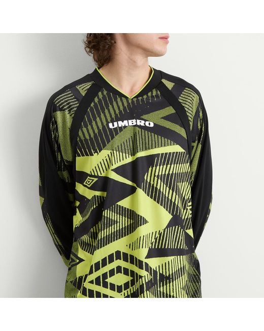 Umbro Green Printed Long Sleeve Jersey for men