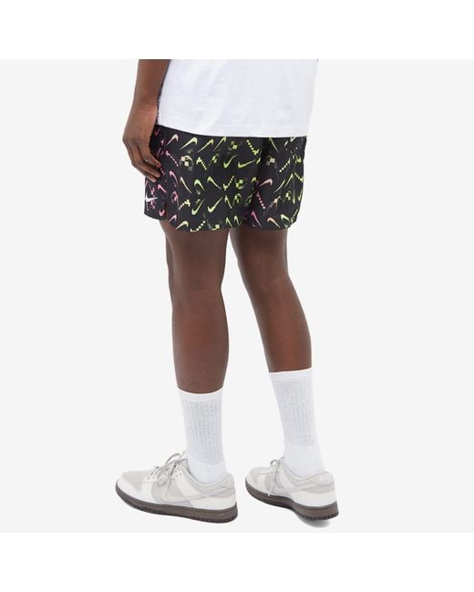 Nike Gray Digi Swoosh Ombre Lap 5" Shorts for men