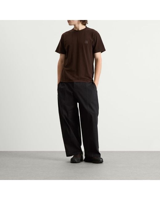 Stone Island Brown Ghost Patch Logo T-Shirt for men