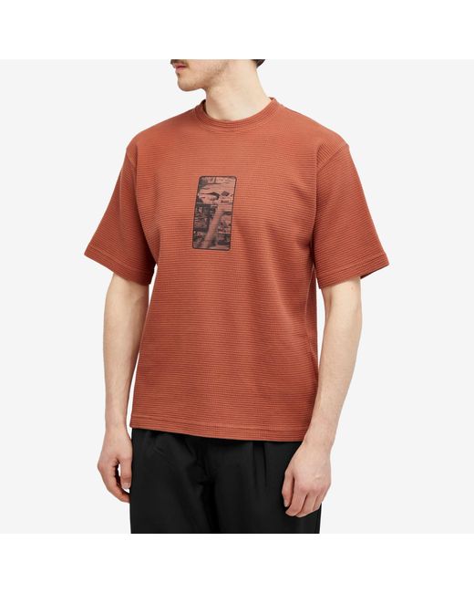 GR10K Orange Heavy Waffle T-Shirt for men