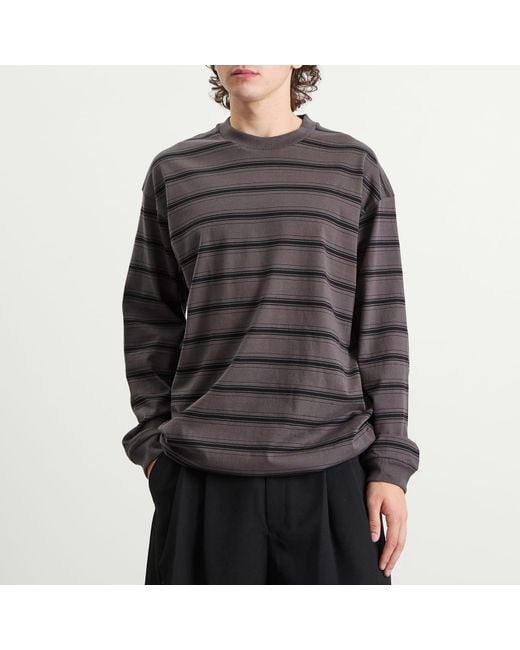 Comme des Garçons Gray Stripe Long Sleeve T-Shirt for men