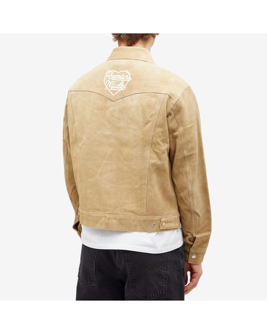 ジャケット・アウター HUMAN MADE SUEDE LEATHER JACKET Human Made Suede Leather Jacket in Natural for Men | Lyst