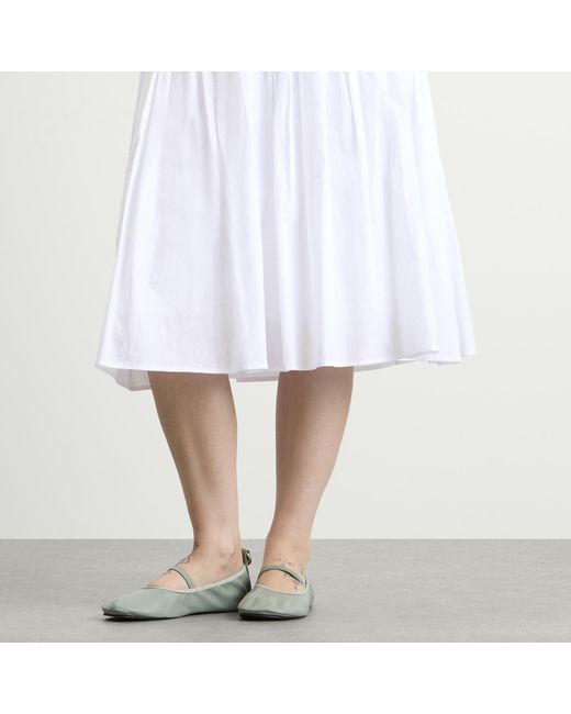Alohas Green Naira Leather Ballet Flats