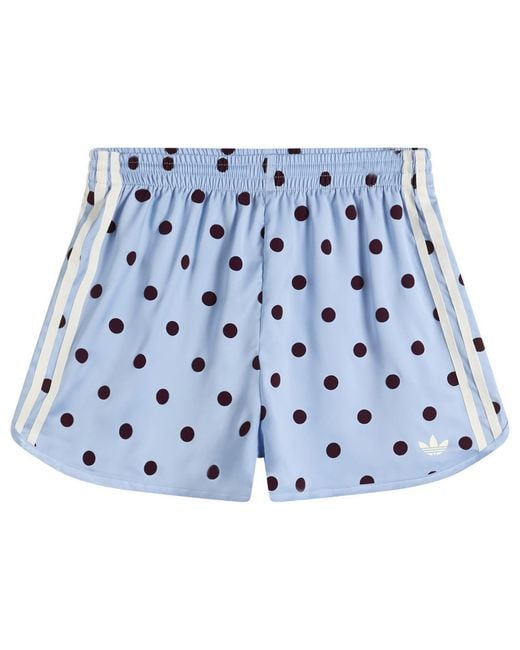 Adidas Blue Polka Dot Sprinter Shorts
