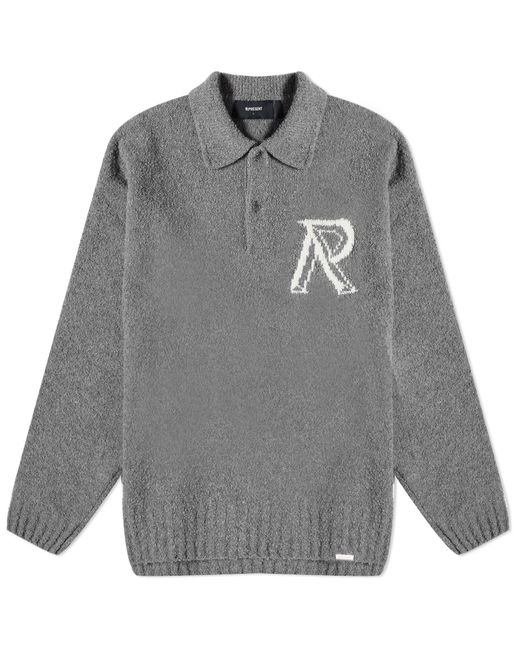 Represent Gray Initial Boucle Polo Shirt for men
