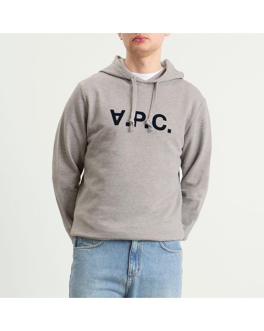 A.P.C. Gray Vpc Logo Hoodie for men