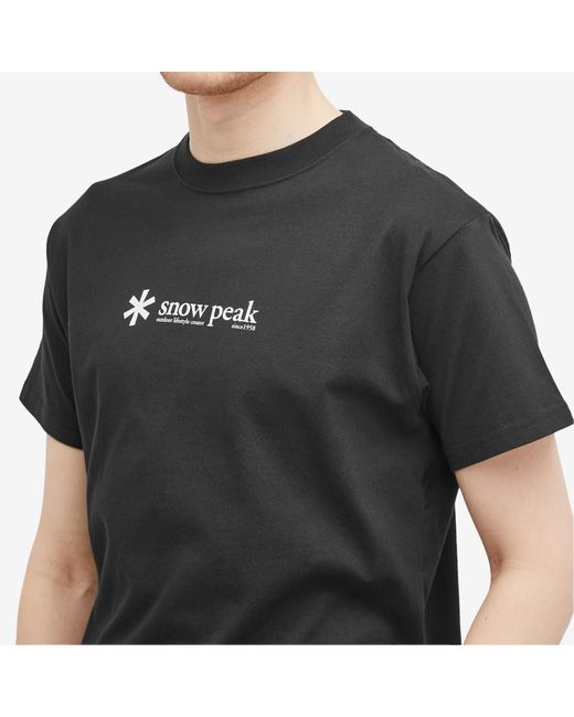 Snow Peak Black Logo T-Shirt for men