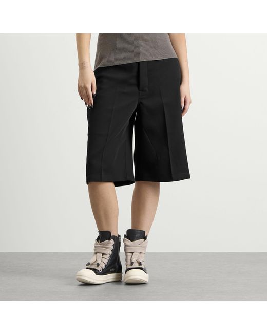Rick Owens Black Tailored Work Shorts