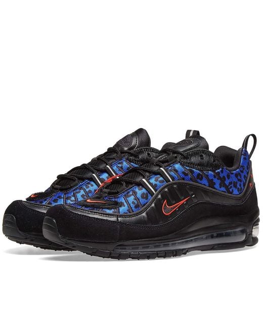 Nike Leather Air Max 98 Premium W 'animal Pack' in Black | Lyst