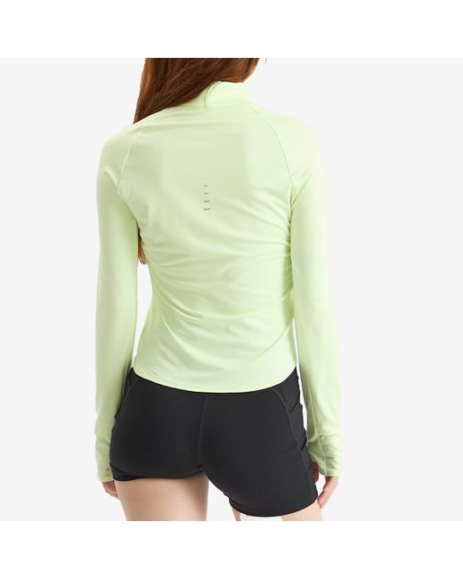 Nike Green Swift Dri-Fit Uv 1/4-Zip Running Top