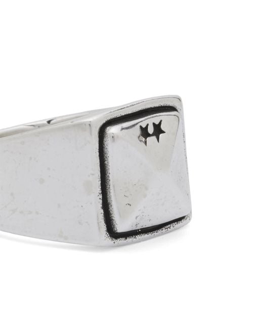 Twojeys Metallic Studded Signet Ring