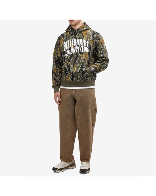 BBCICECREAM Green Arch Logo Camo Hoodie for men