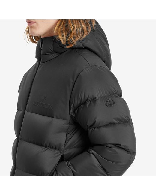 Moncler Black Recycled Longue Saison Opaque Veumont Jacket for men