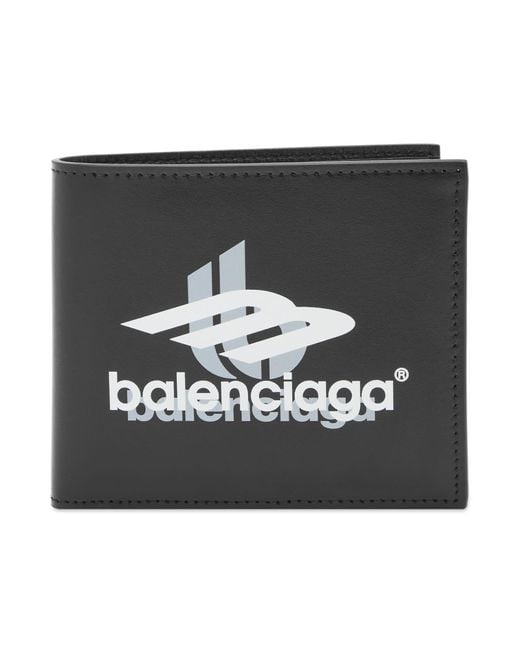 Balenciaga Black Sport Logo Wallet for men