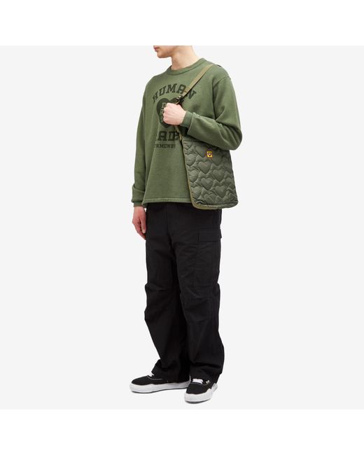 Human Made Green Military Sweatshirt for men