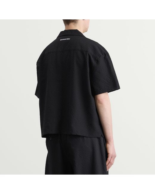 MKI Miyuki-Zoku Black Presented By End. Seersucker Vacation Shirt for men