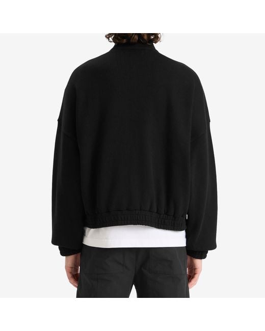 Cole Buxton Black Knitted Track Jacket for men
