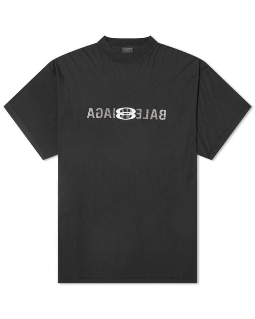 Balenciaga Black Ai Logo Inside Out T-Shirt for men