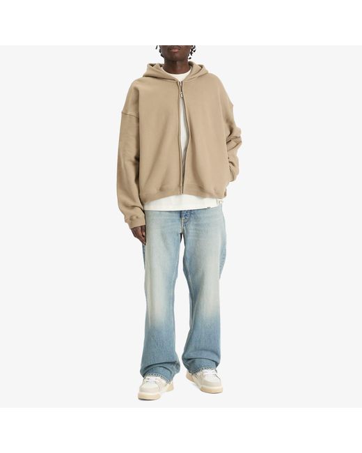 Represent Natural Initial Boxy Zip Hoodie for men