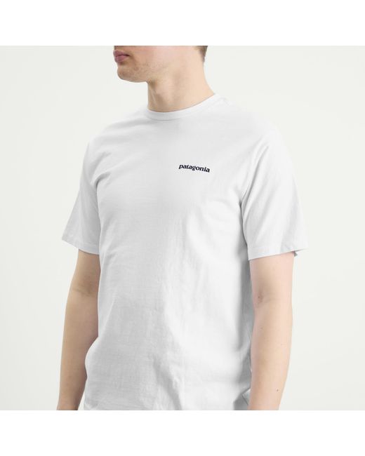 Patagonia White T-shirt P-6 Logo for men