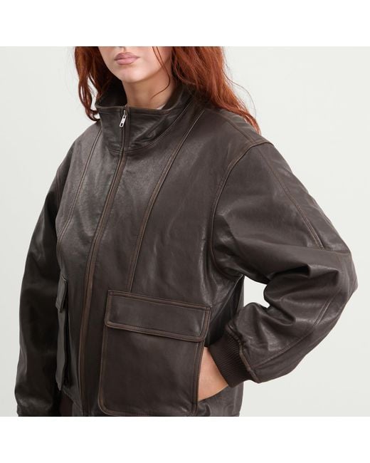 DUNST Brown Leather Jacket