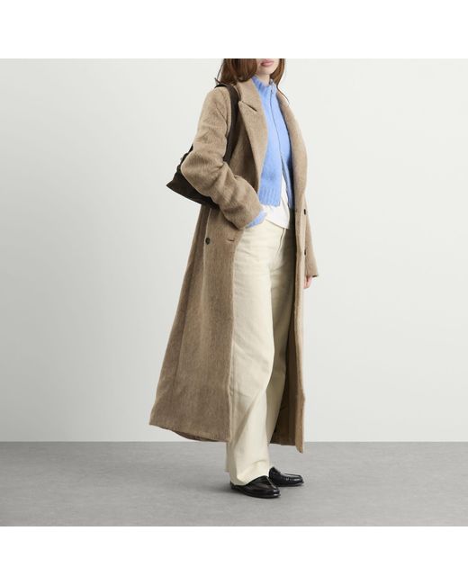 Samsøe & Samsøe Natural Sajilla Hairy Wool Coat