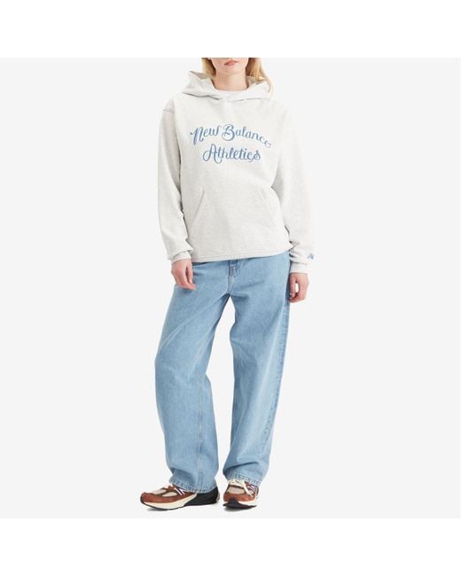 New Balance White Athletics Relaxed League Hoodie