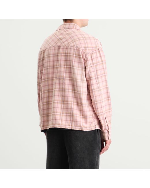 Represent Pink Flannel Checked Shirt for men